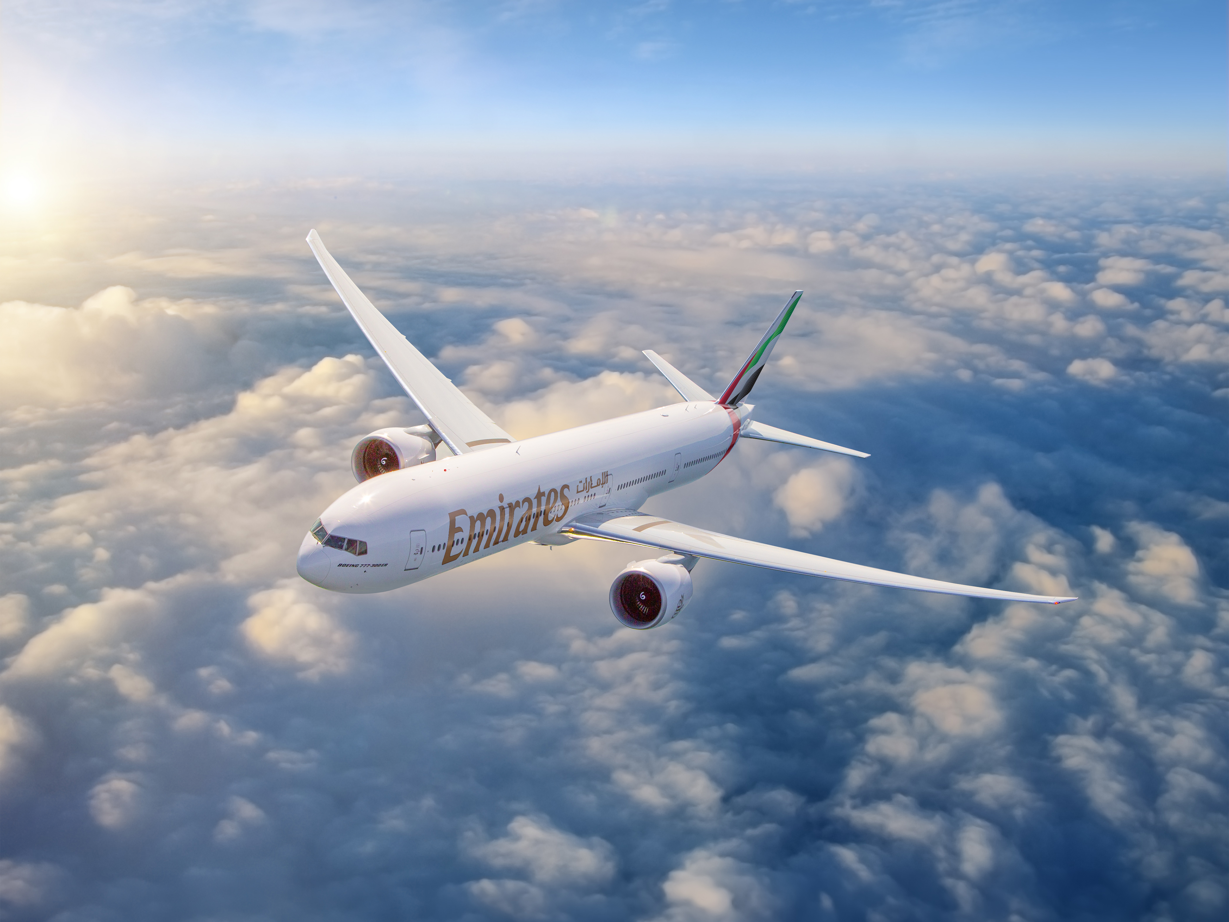 Emirates showcases retrofitted 777 on milestone flight to Uganda