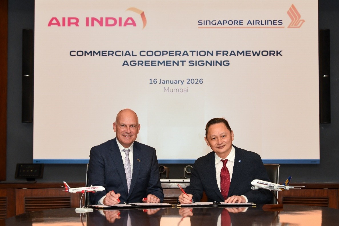 Air India and Singapore Airlines ink commercial cooperation framework agreement