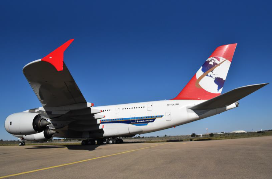 MESA receives Global Airlines A380 for maintenance in Portugal
