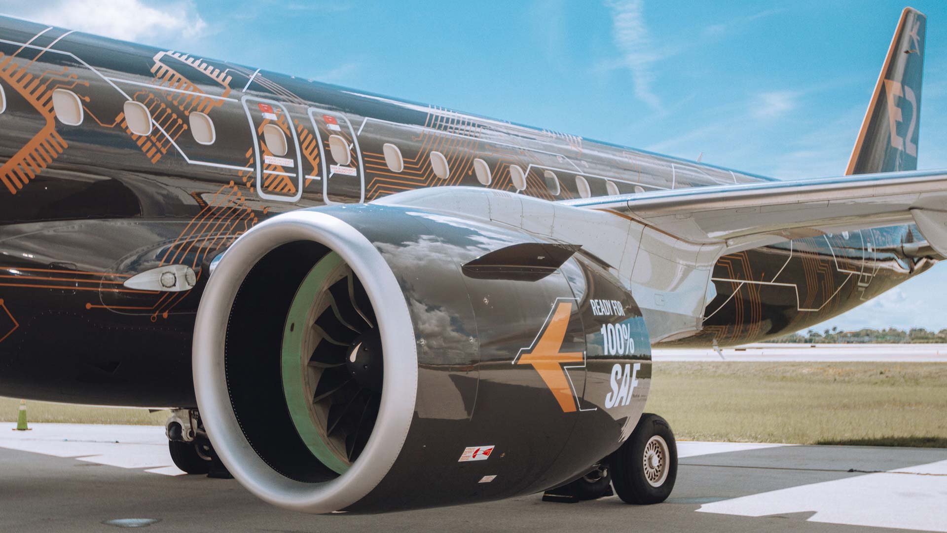 Pratt & Whitney and Embraer complete 100% SAF Flight Testing of GTF-powered E195-E2