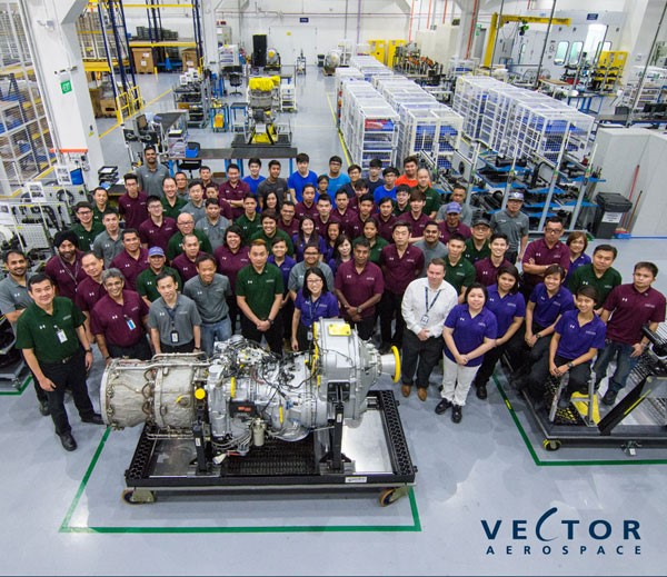 Vector Aerospace celebrates 100th P&WC PW150A engine delivery from Singapore facility