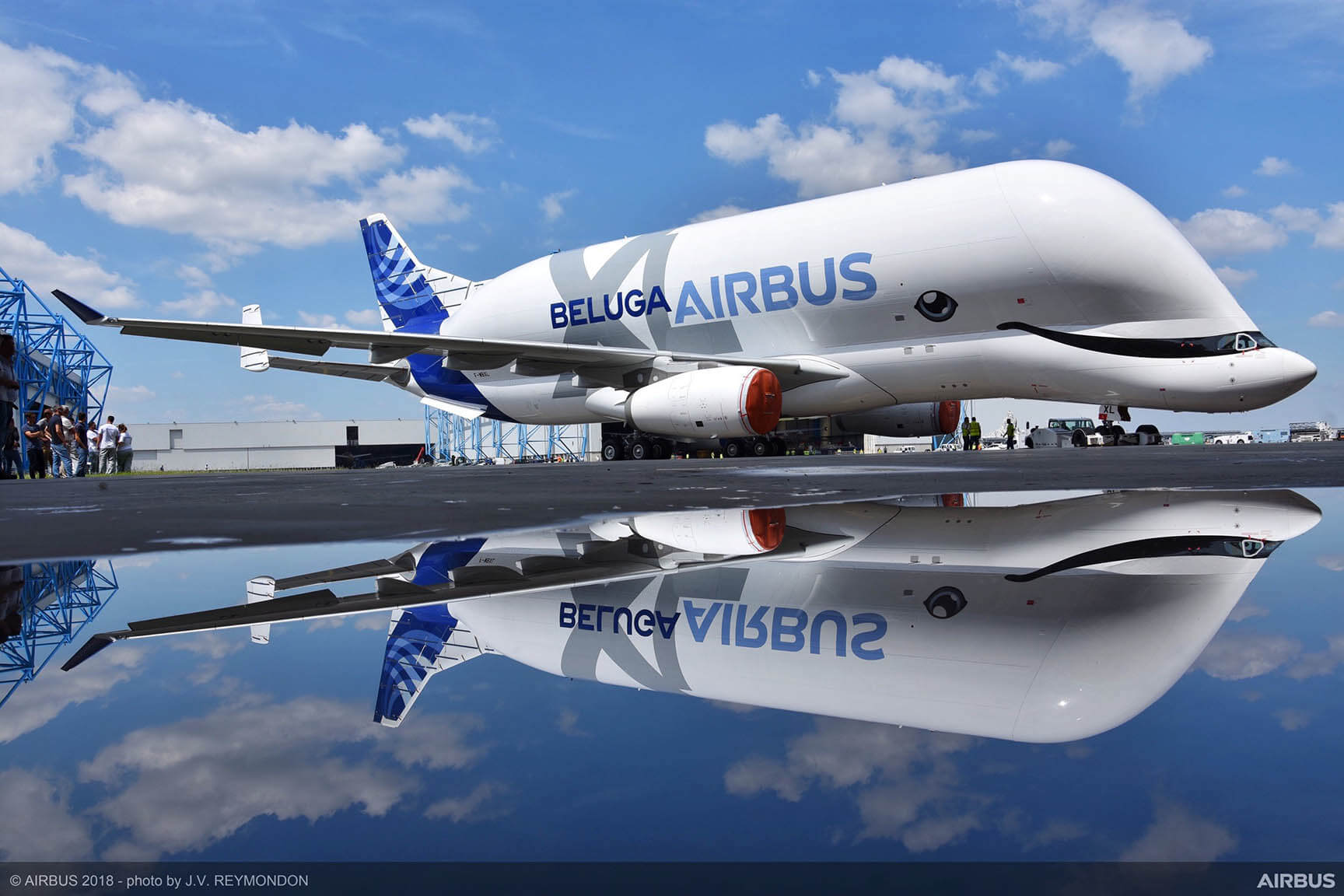 Airbus BelugaXL rolls-out of paintshop