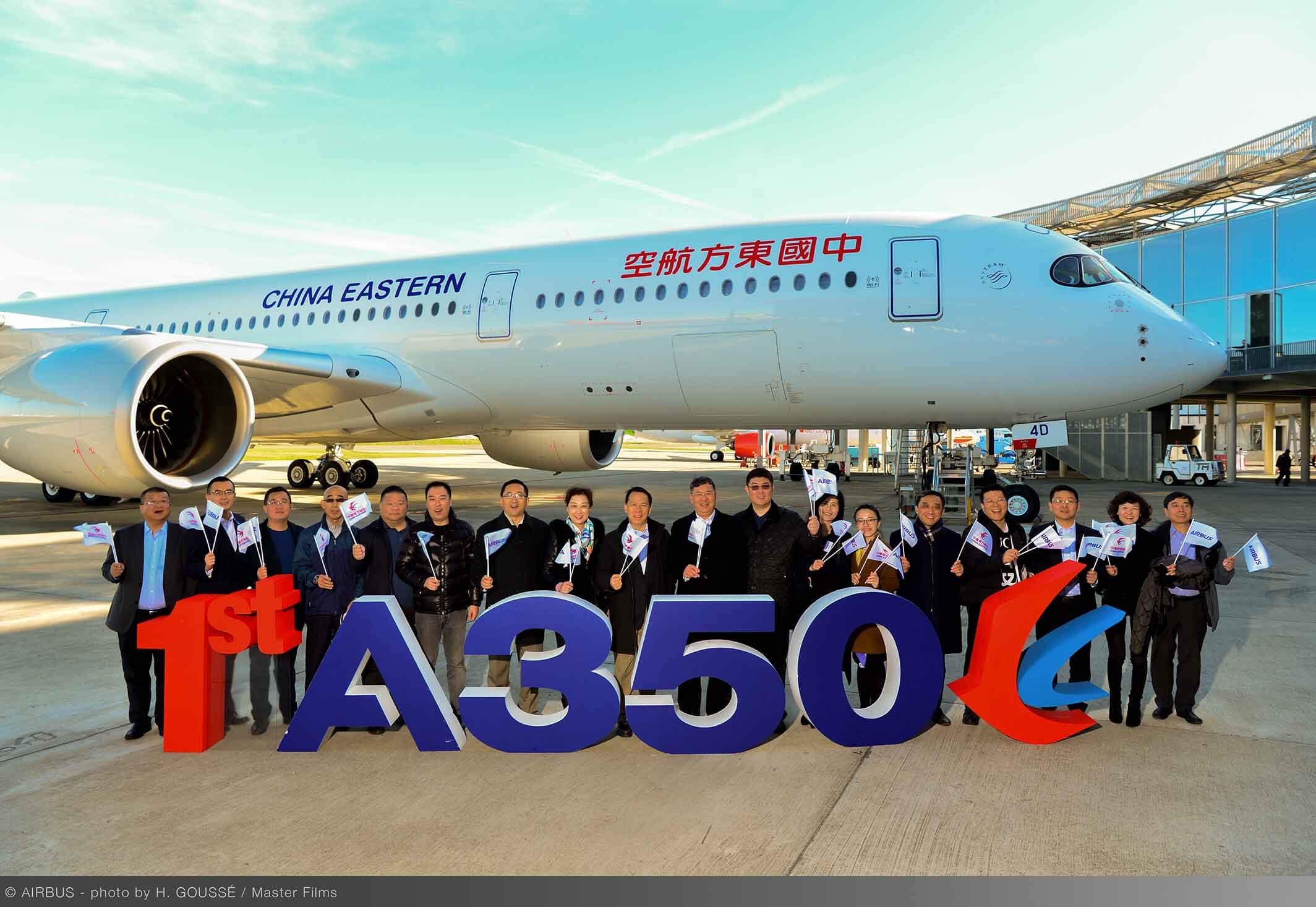 China Eastern Airlines takes delivery of its first Airbus A350-900