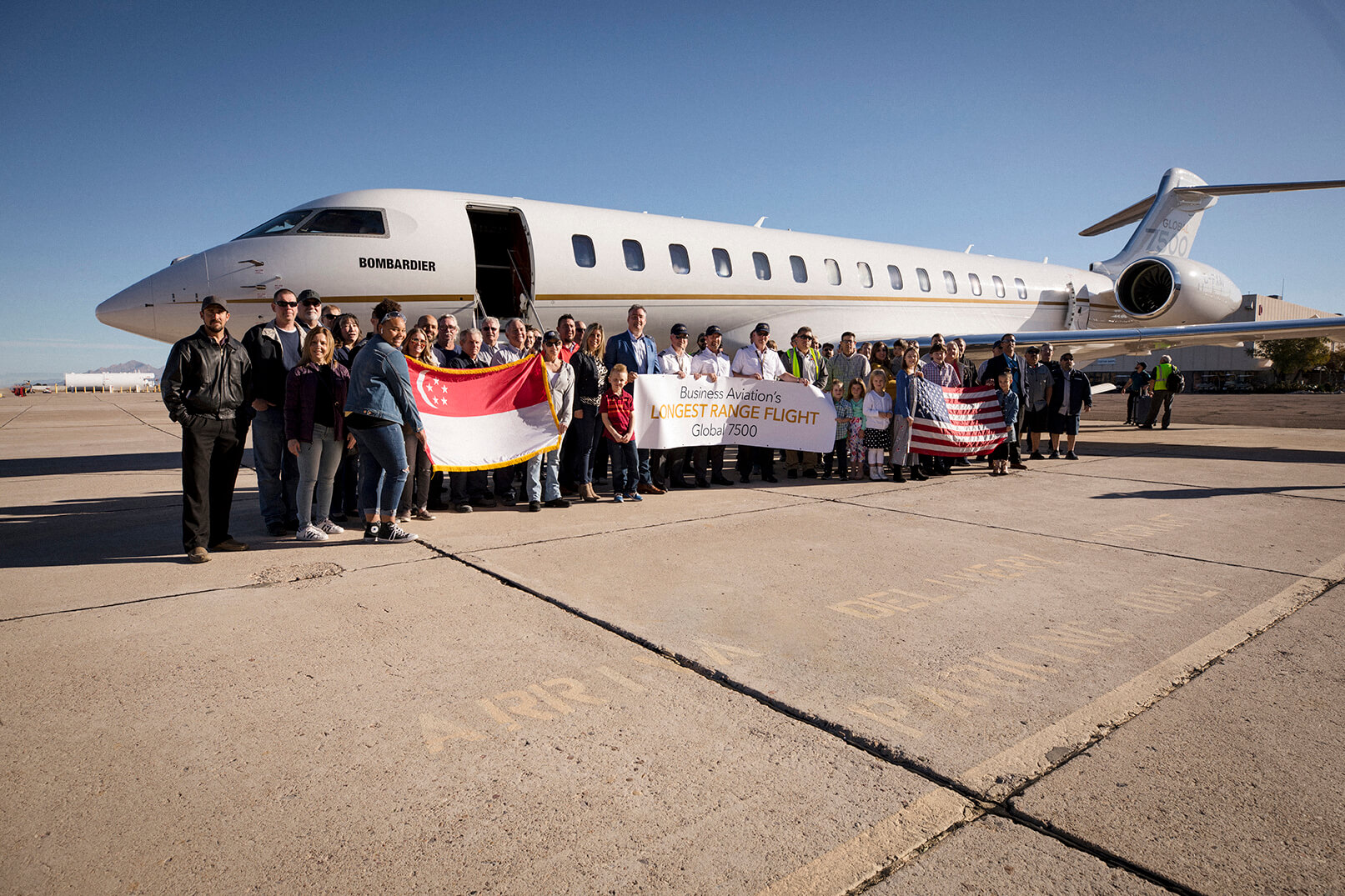 Bombardier Global 7500 aircraft completes the world’s longest range business jet flight in history