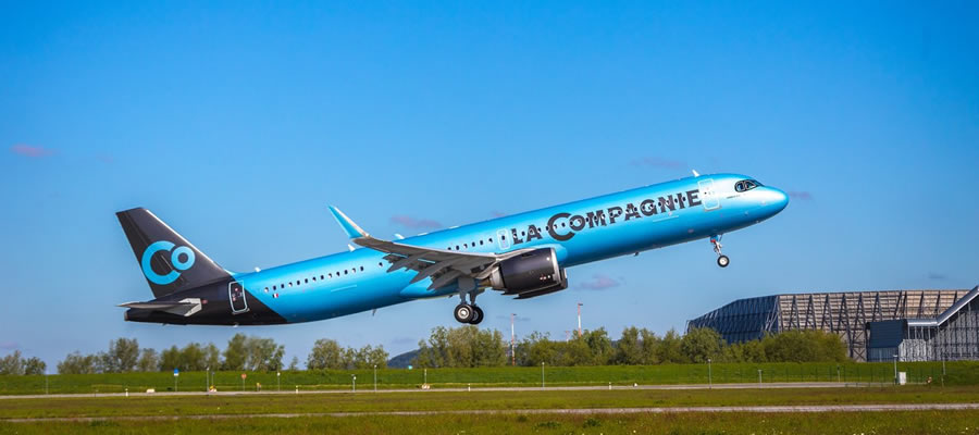 La Compagnie’s first A321neo makes inaugural transatlantic flight