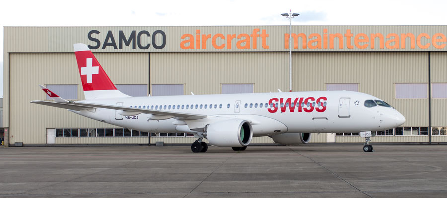 SAMCO and Swiss successful in completing heavy maintenance checks on Airbus A220