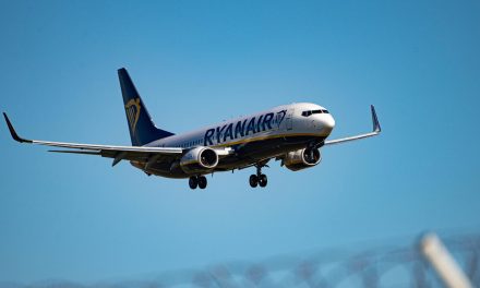 Ryanair passenger numbers up 10% last month