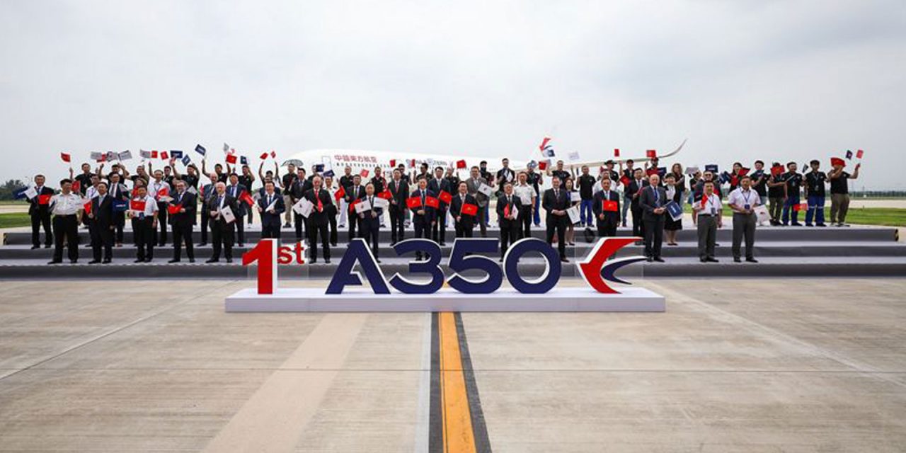 Airbus delivers A350 from Tianjin