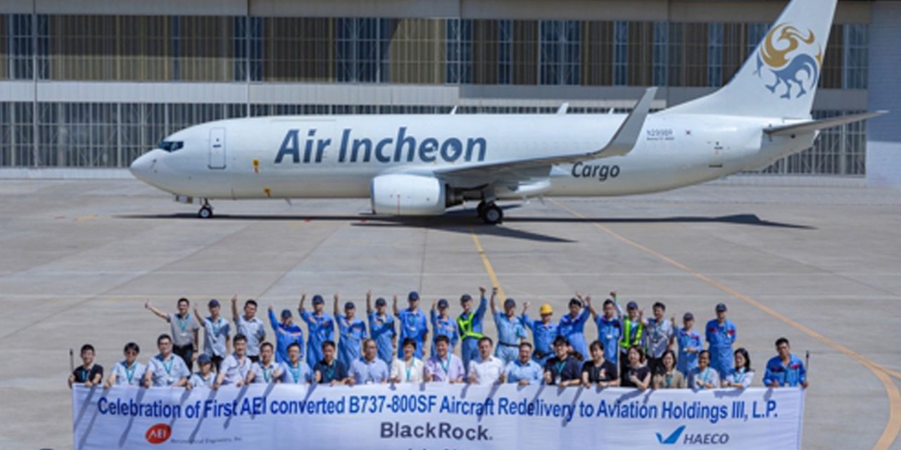 HAECO Xiamen completes its first AEI B737-800SF freighter conversion