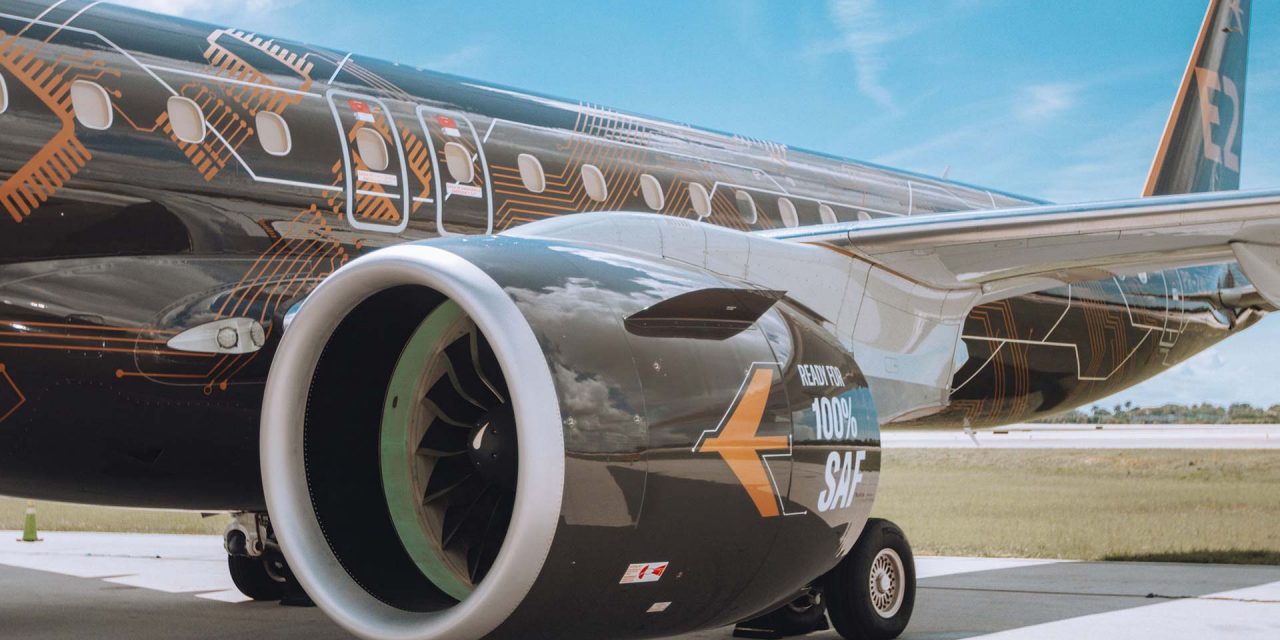 Pratt & Whitney and Embraer complete 100% SAF Flight Testing of GTF-powered E195-E2
