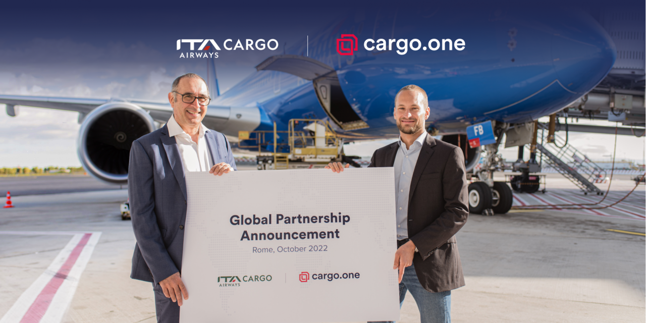 ITA Airways Cargo sign cargo.one for digitised air cargo bookings