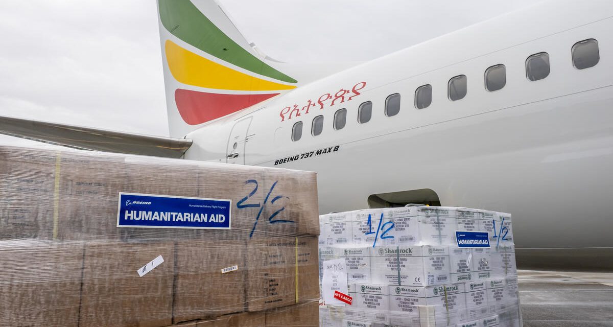 Boeing and Ethiopian pair up to supply 12,000 pounds humanitarian aid to Ethiopia