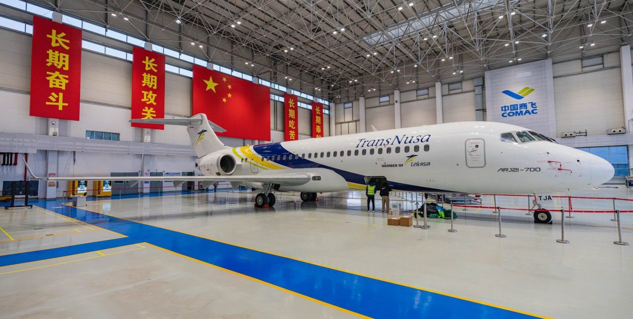 COMAC delivers its first ARJ21 to oversees airline TrasNusa