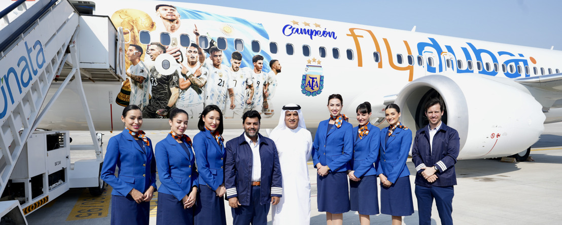 flydubai unveils special Argentina football team livery as a tribute to winning team