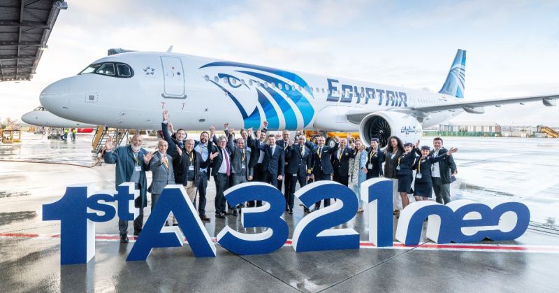 EgyptAir receives its first A321neo from AerCap