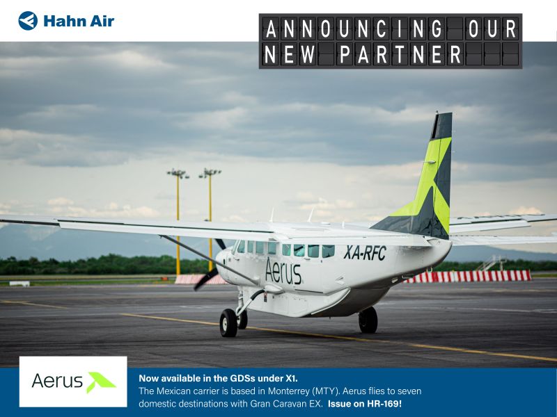 Hahn Air welcomes Aerus as its new partner