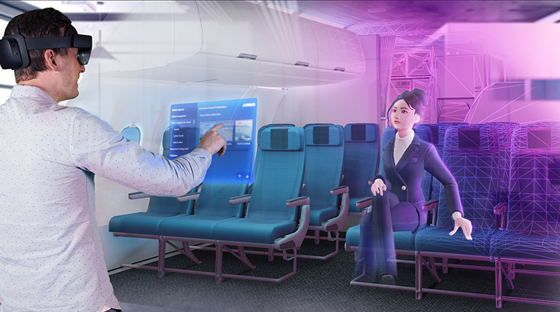 Airbus develops mixed reality technology to revolutionise cabin interior customisation