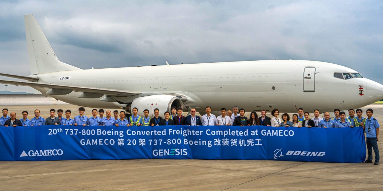 Boeing delivers GAMECO converted 737-800 BCF to Genesis