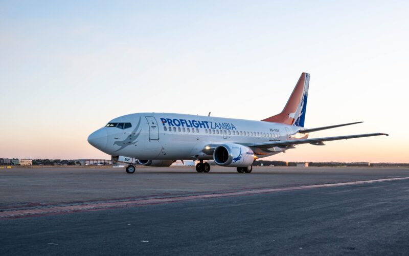 Proflight Zambia welcomes its first Boeing 737 aircraft
