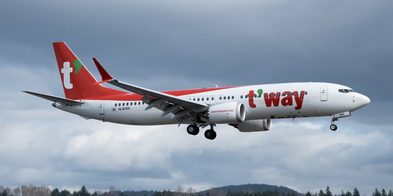 South Korea’s T’way Air leases two Boeing 737-MAX 8 aircraft from CBD Aviation