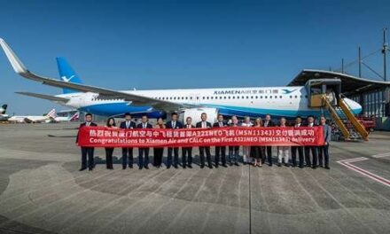 CALC Delivers First of three new A321neo to Xiamen Air
