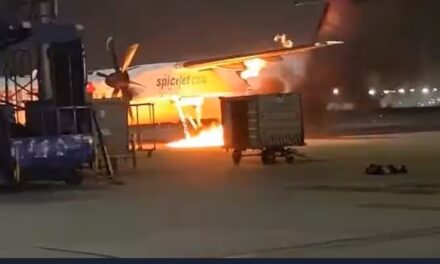 SpiceJet aircraft catches fire at Delhi Airport, no injuries reported