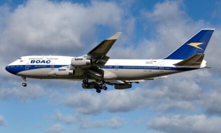 British Airways B747-400 with BOAC retro livery dismantled