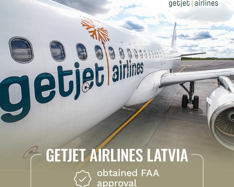 GetJet Airlines Latvia achieves FAA Part 129 permission